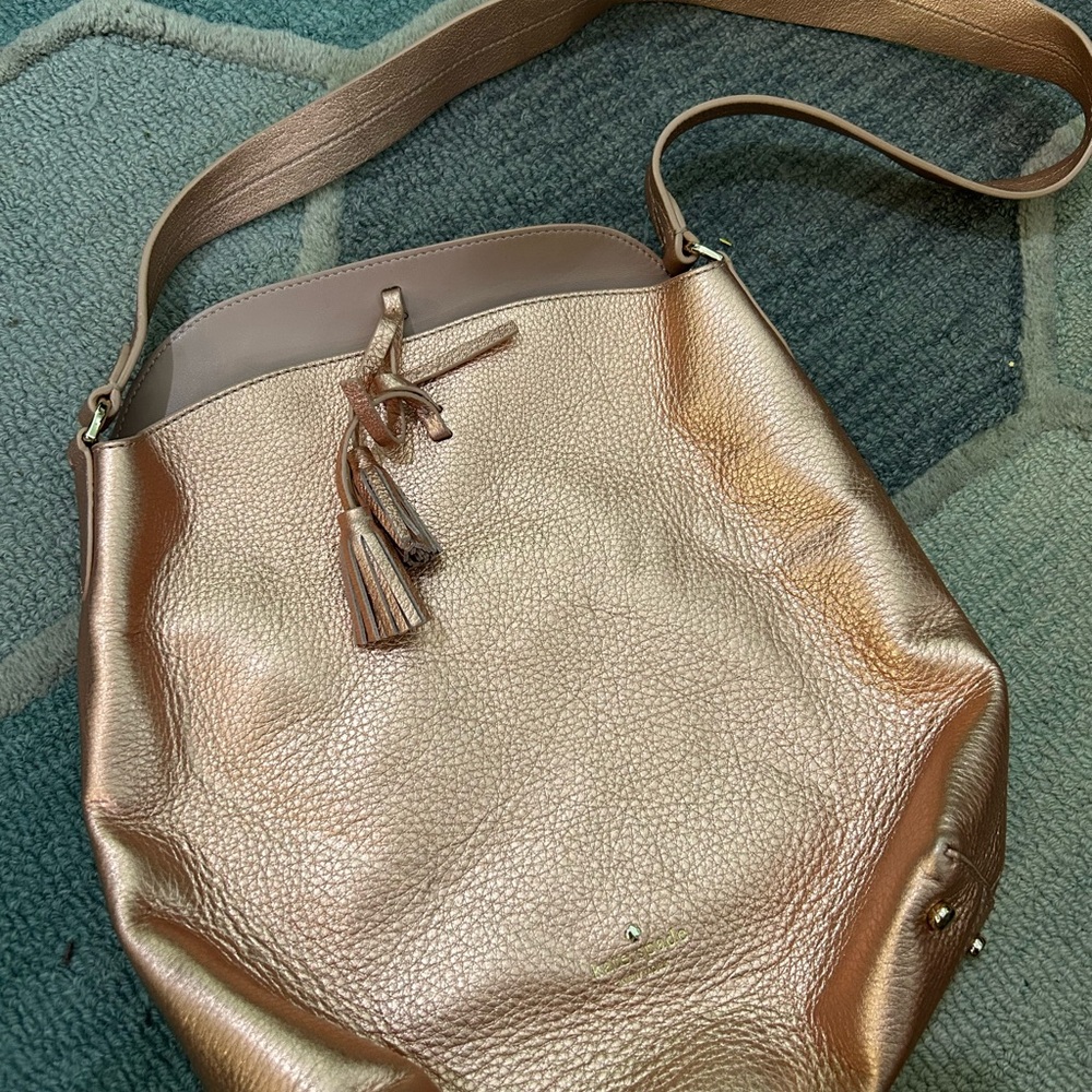 Kate Spade Gold Slouch Shoulder Bag NWOT